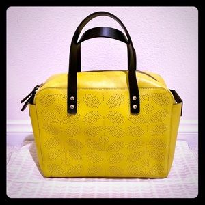 New Orla Kiely Sixties Stem Leather Caraway Bag